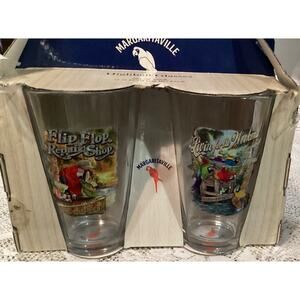 New Jimmy Buffett Margaritaville 15.75 oz Highball Glasses Set Of 4